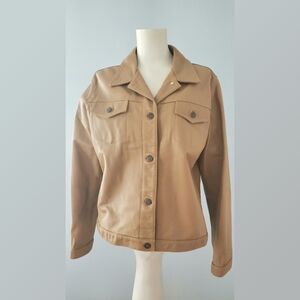 Ellen Ashley Brown Leather Jacket